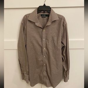 Ralph Lauren brown micro gingham size‎ 16 34/35